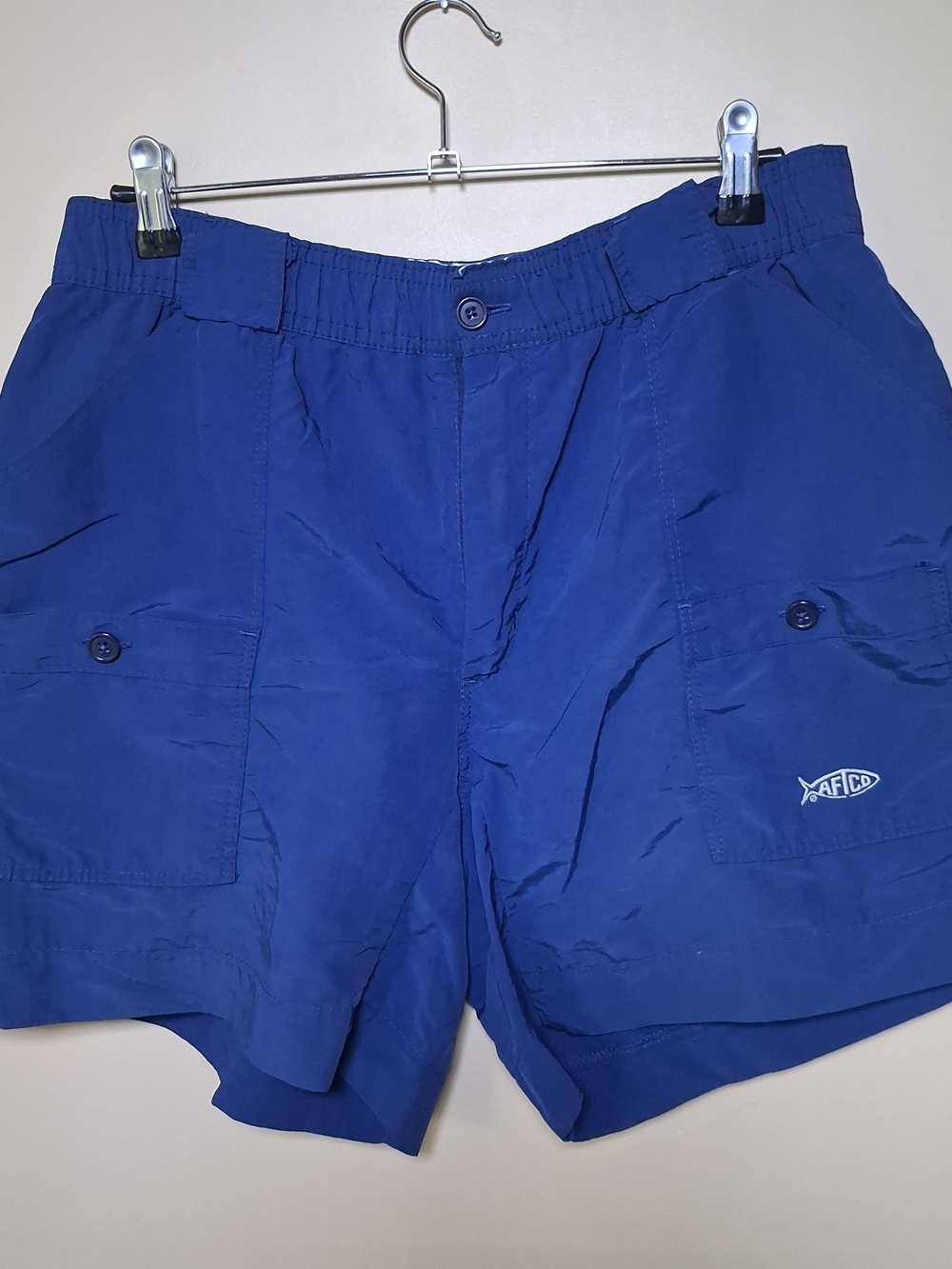 Aftco Men’s Blue Fishing Shorts; Size M (?)